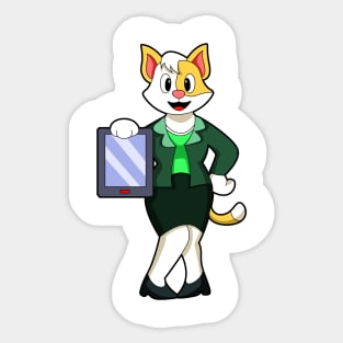 Cat as Secretary with Blouse & Skirt Sticker